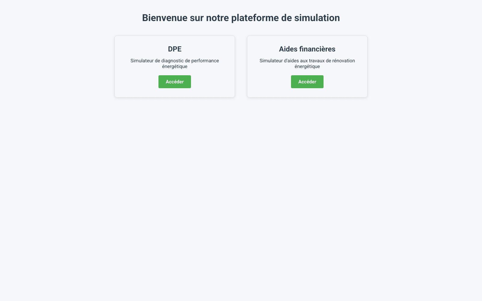 Aperçu du projet Simulateur de bilan énergétique